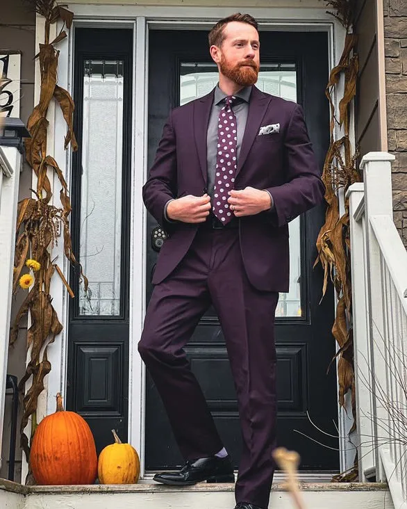 Little Falls Medallion Foulard Silk Tie, Purple / Silver