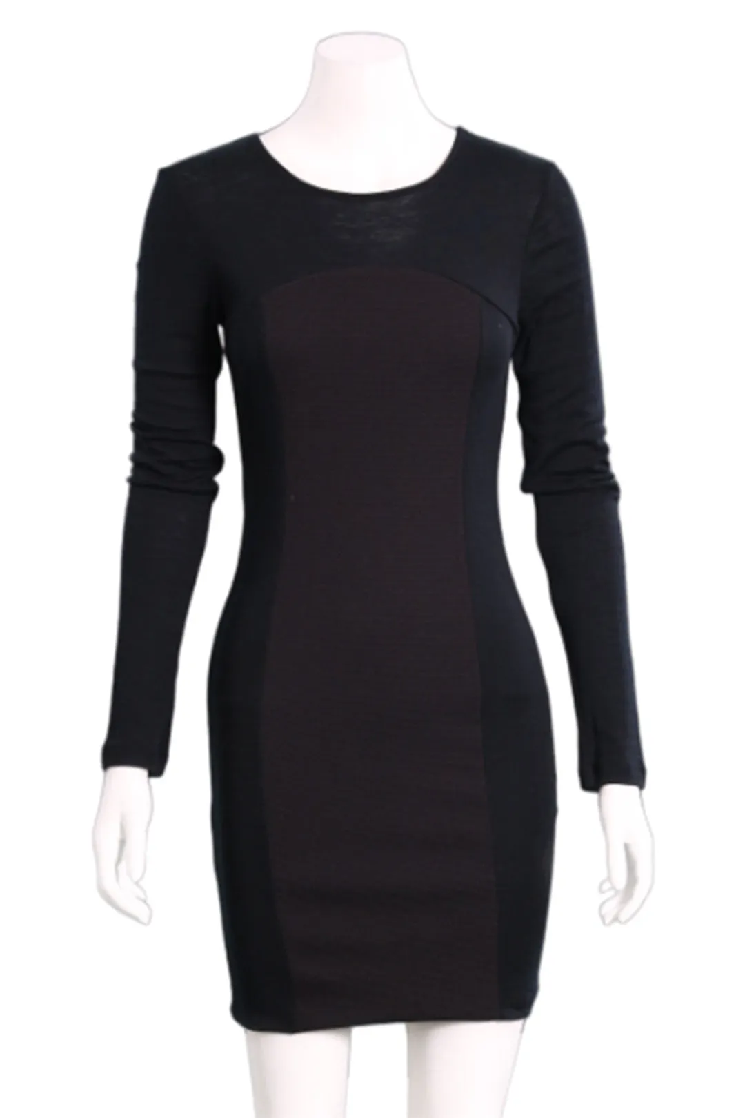 Long Sleeve Bodycon Dress in Black