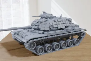 M60 A1 ERA Main Battle Tank - 3D Resin Printed 28mm / 20mm / 15mm Miniature Tabletop Wargaming Combat Vehicle