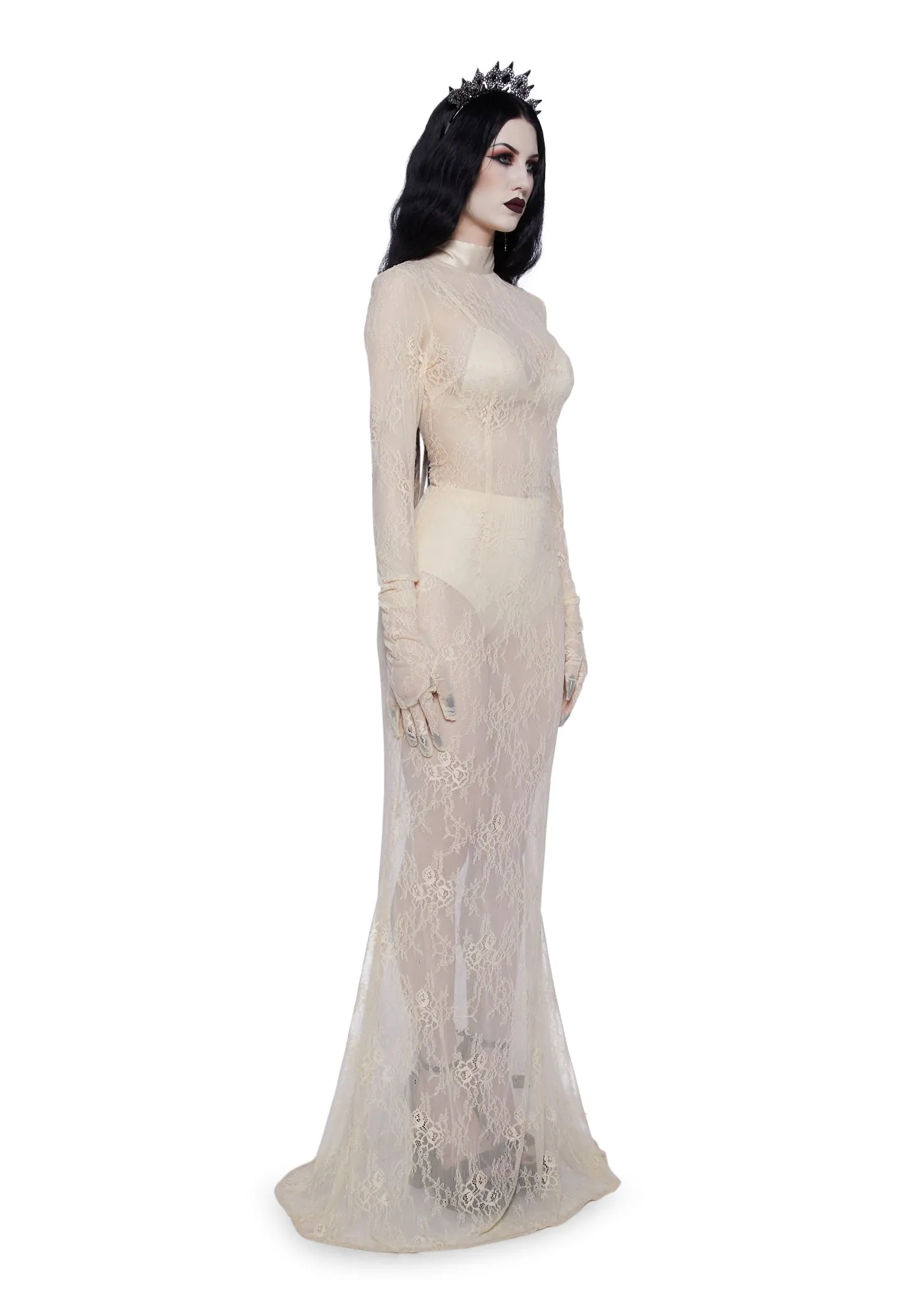 Majesty Masque Maxi Dress Set - Off White