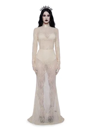 Majesty Masque Maxi Dress Set - Off White