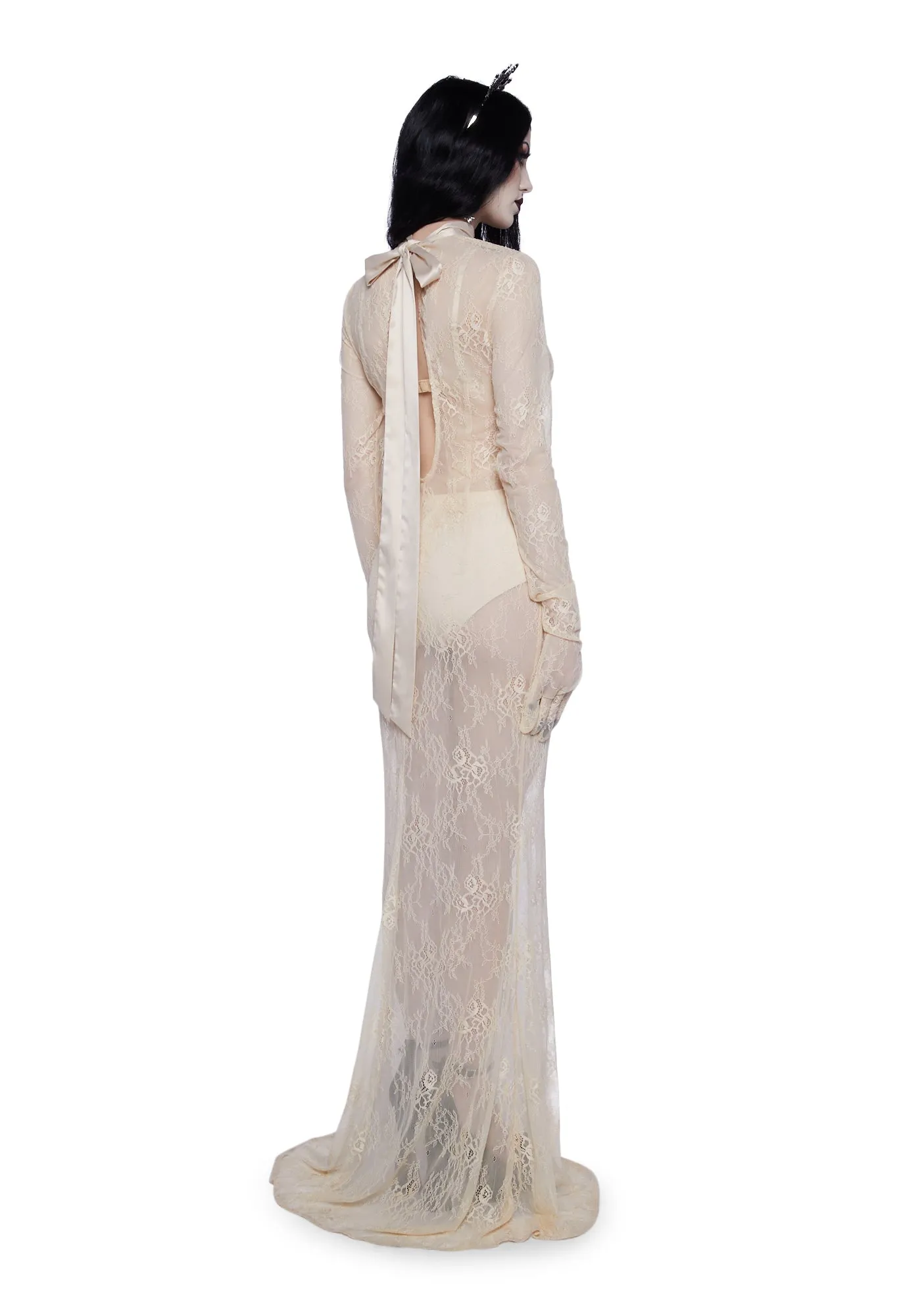 Majesty Masque Maxi Dress Set - Off White