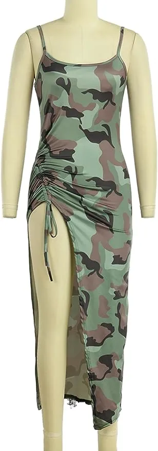 MB FASHION PRINTED SPAGHETTI STRAP DRESS 202348 PRE-ORDER