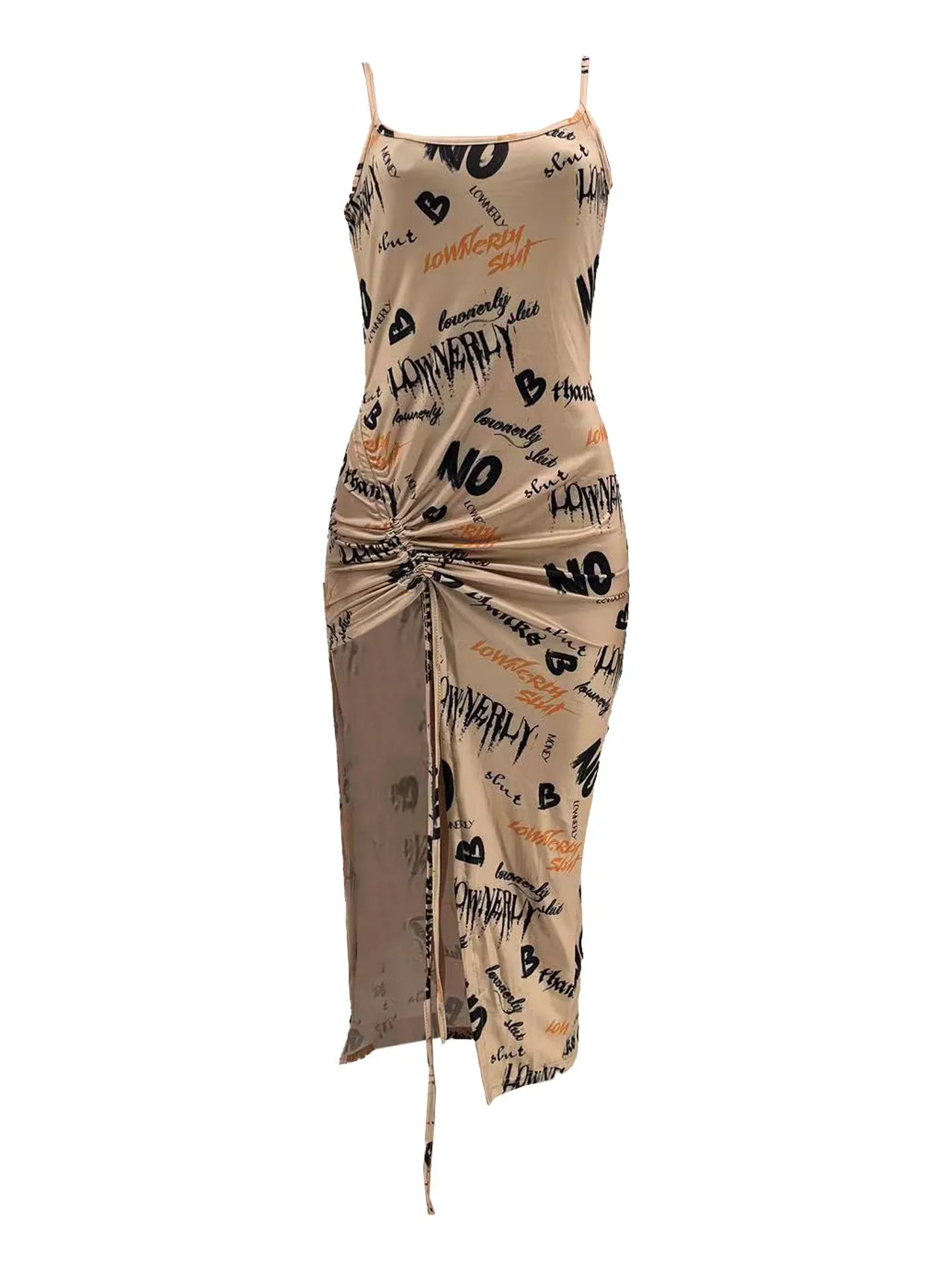 MB FASHION PRINTED SPAGHETTI STRAP DRESS 202348 PRE-ORDER