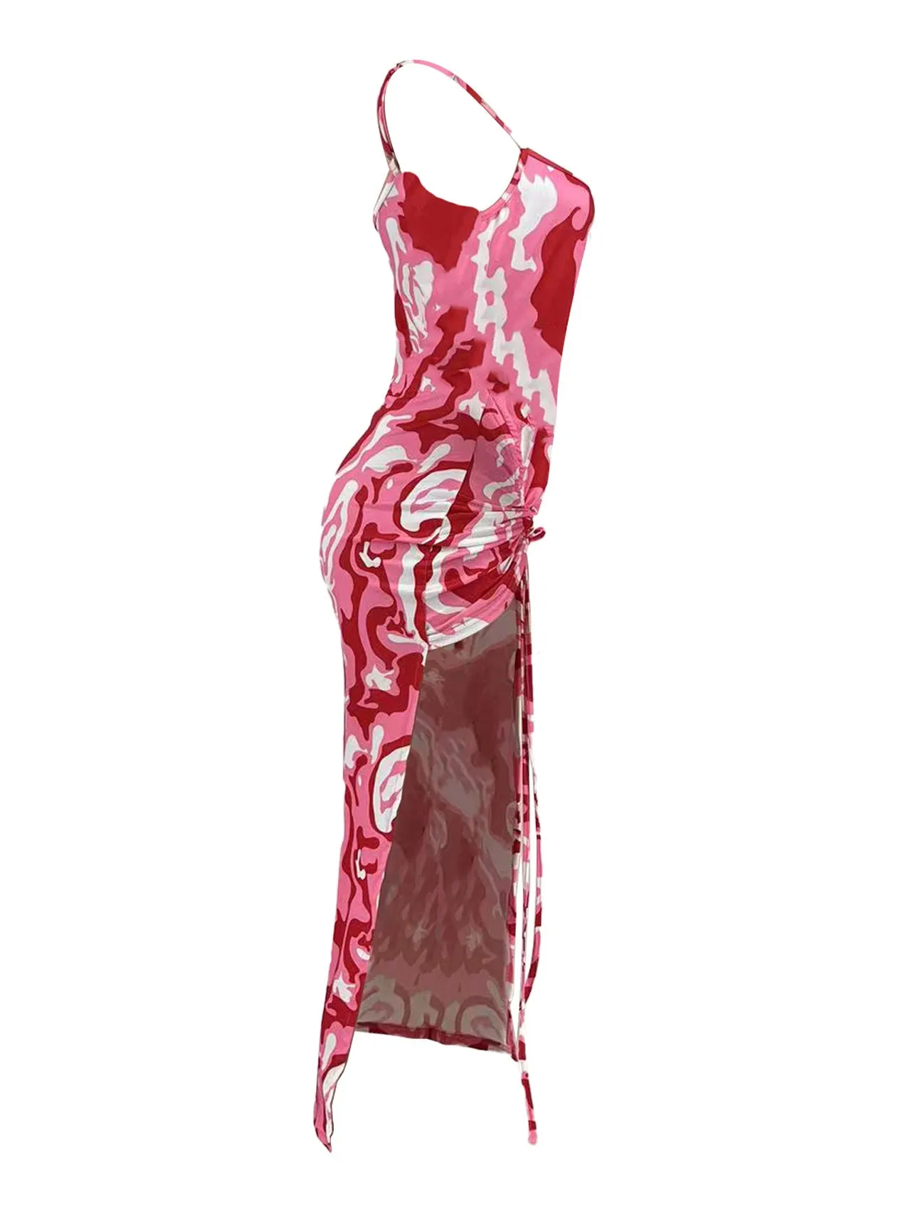 MB FASHION PRINTED SPAGHETTI STRAP DRESS 202348 PRE-ORDER