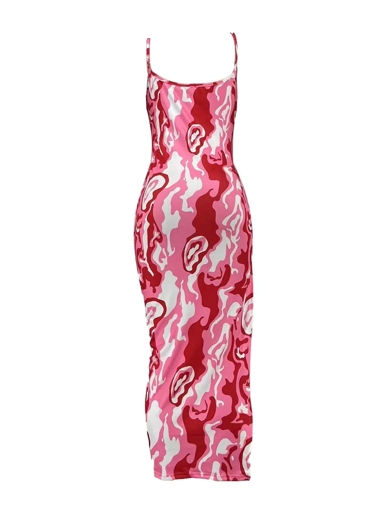 MB FASHION PRINTED SPAGHETTI STRAP DRESS 202348 PRE-ORDER