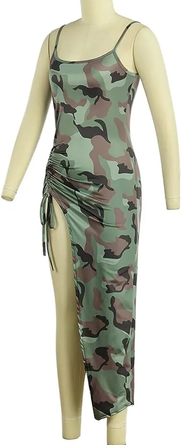 MB FASHION PRINTED SPAGHETTI STRAP DRESS 202348 PRE-ORDER