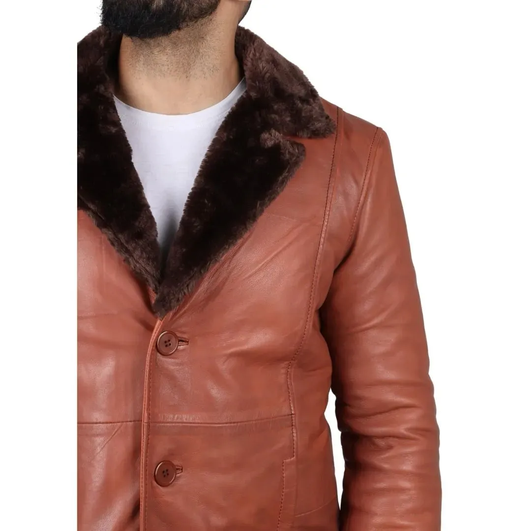 Men's Real Leather Fur Lining Coat