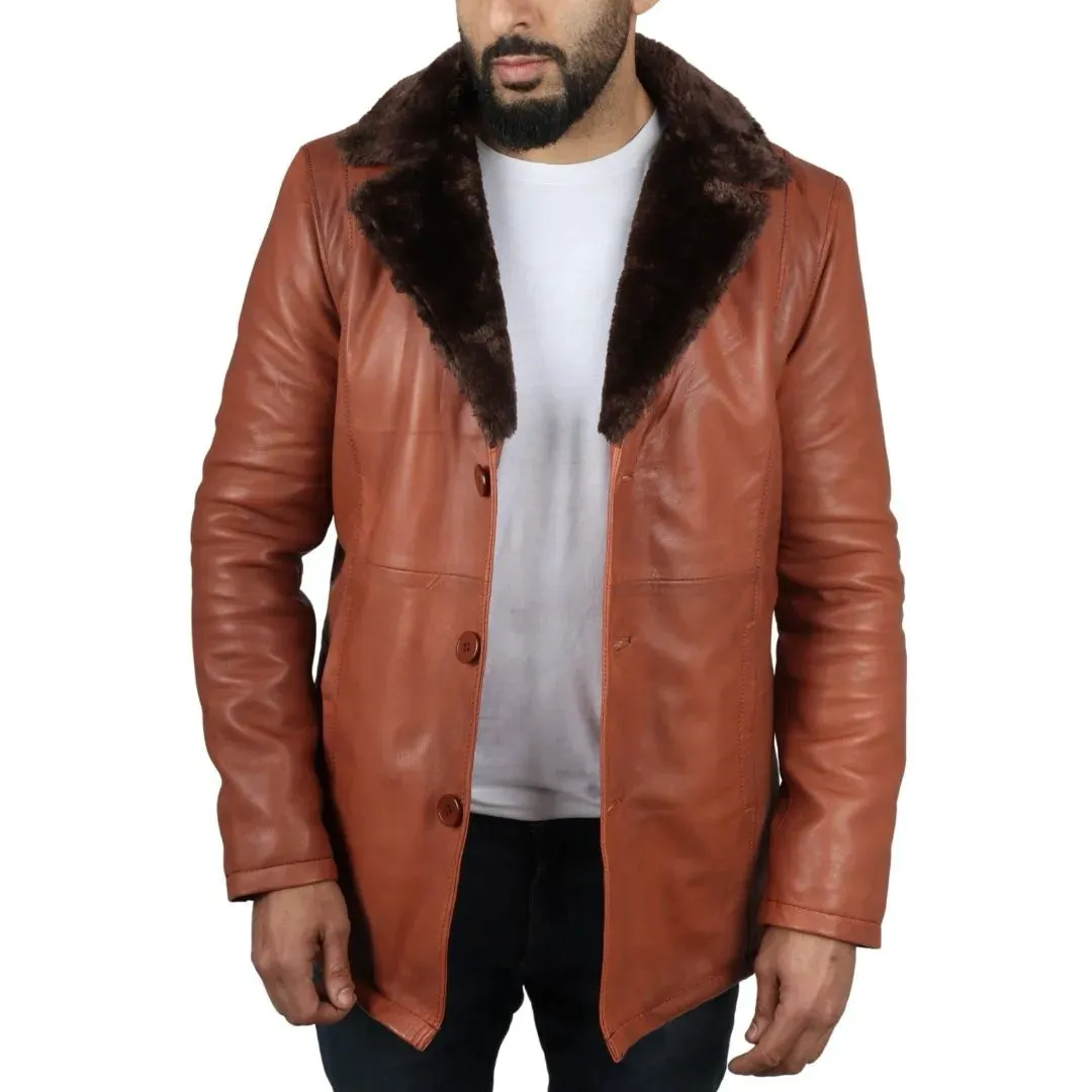 Men's Real Leather Fur Lining Coat