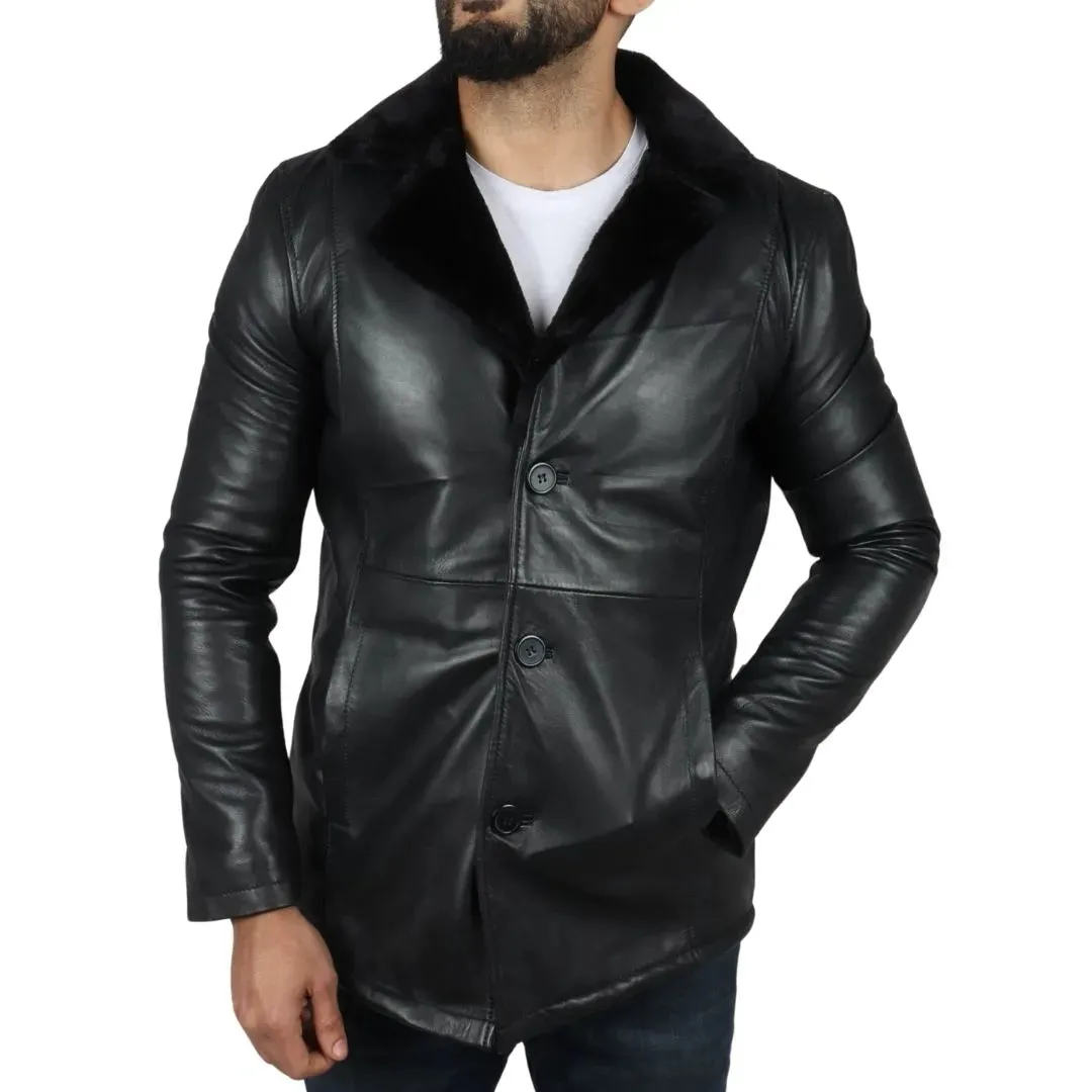 Men's Real Leather Fur Lining Coat