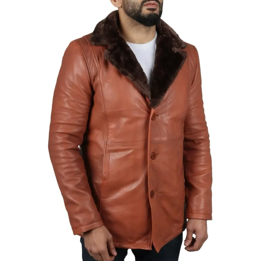 Men's Real Leather Fur Lining Coat