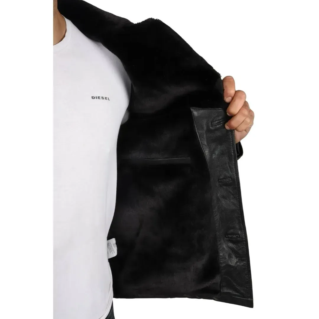Men's Real Leather Fur Lining Coat