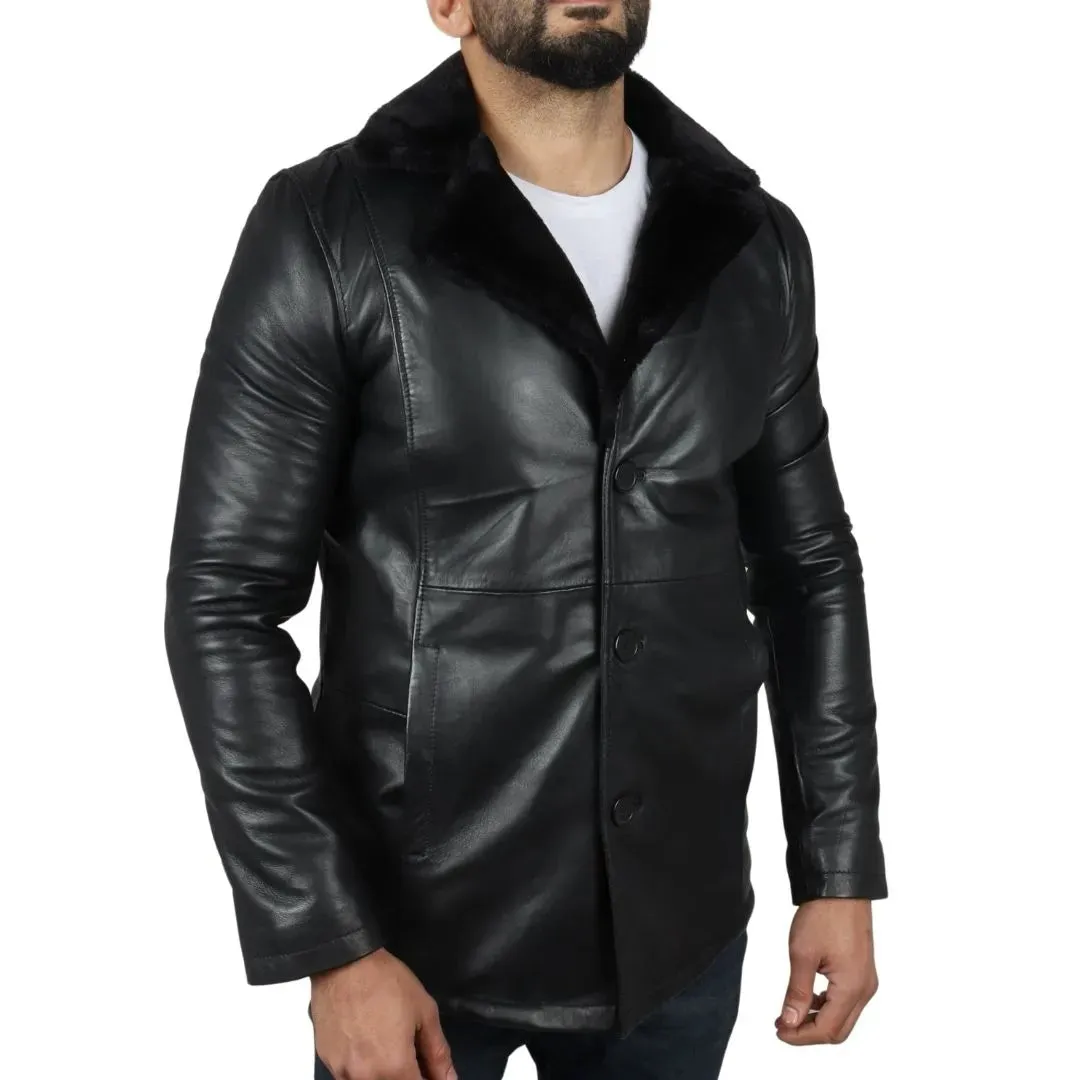 Men's Real Leather Fur Lining Coat