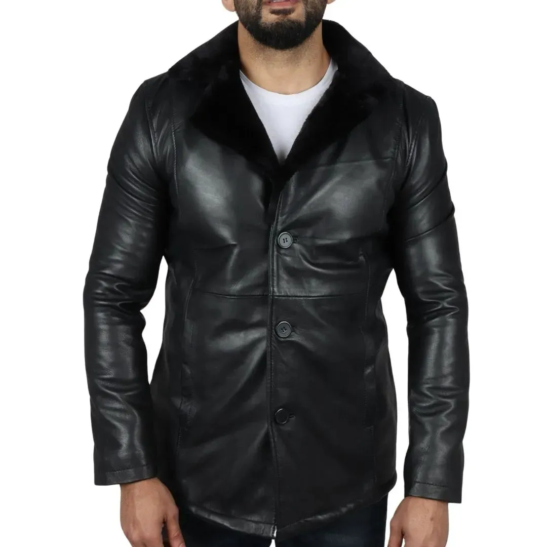 Men's Real Leather Fur Lining Coat