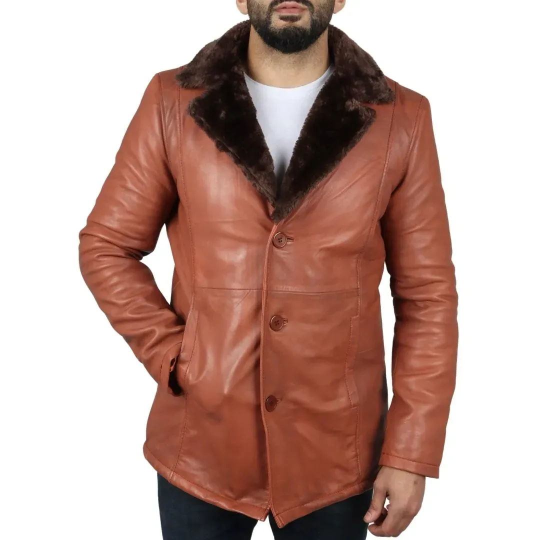Men's Real Leather Fur Lining Coat