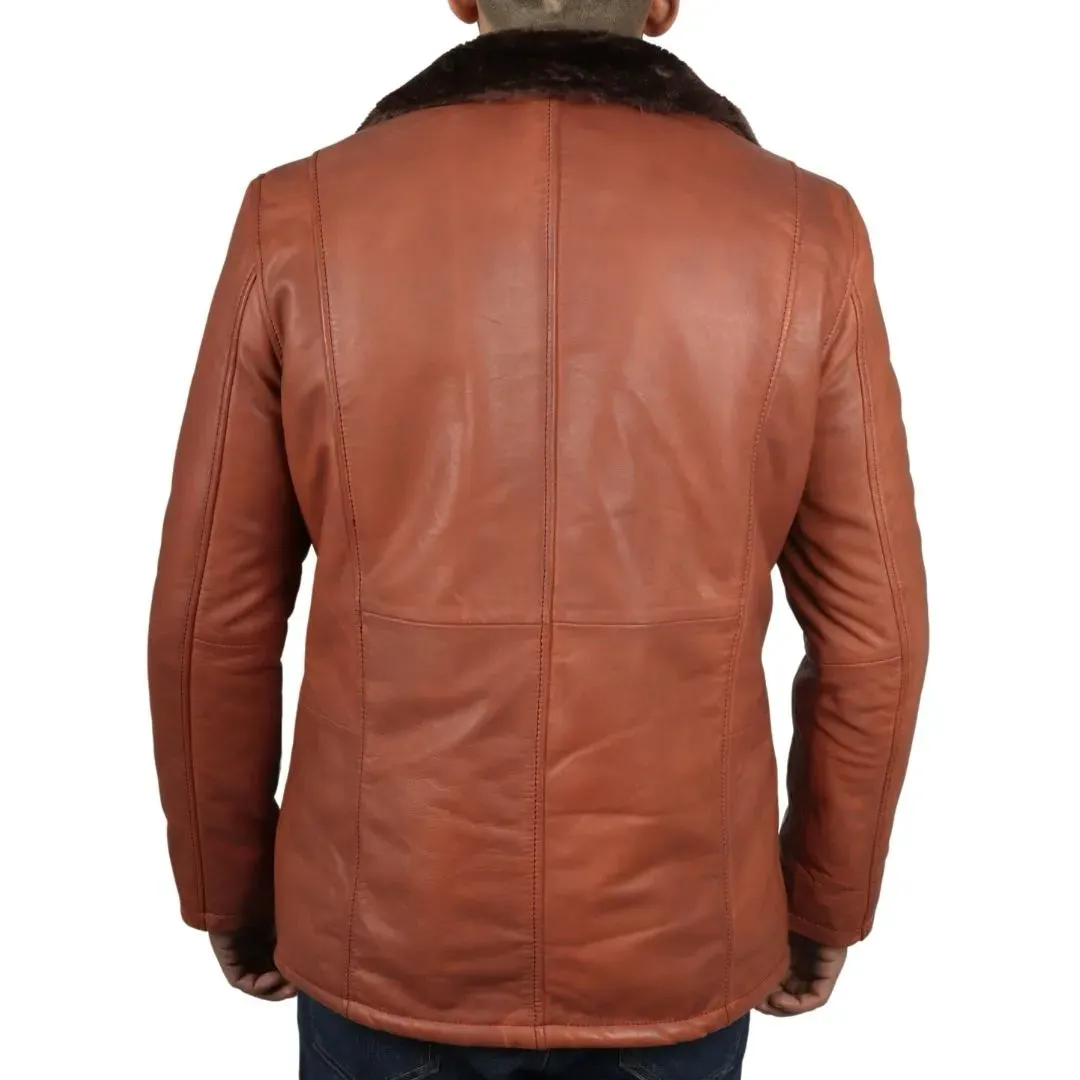 Men's Real Leather Fur Lining Coat