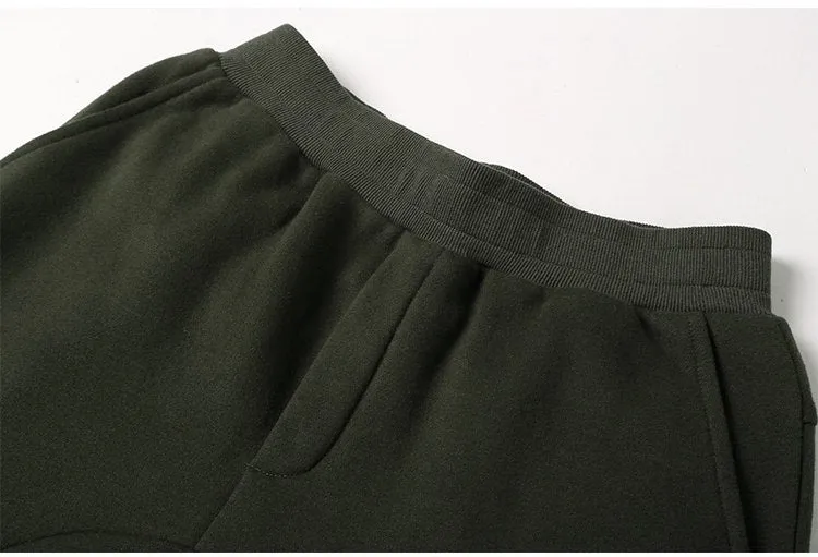 Men's Spring/Autumn Elastic Waist Cotton Joggers With Decorative Zippers