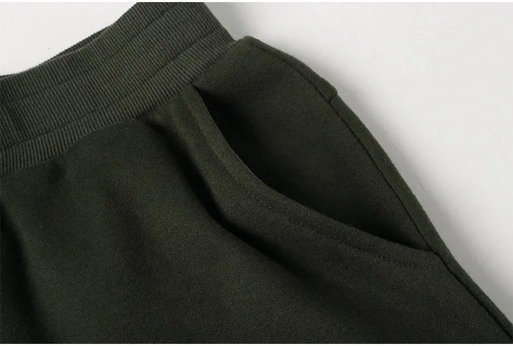 Men's Spring/Autumn Elastic Waist Cotton Joggers With Decorative Zippers