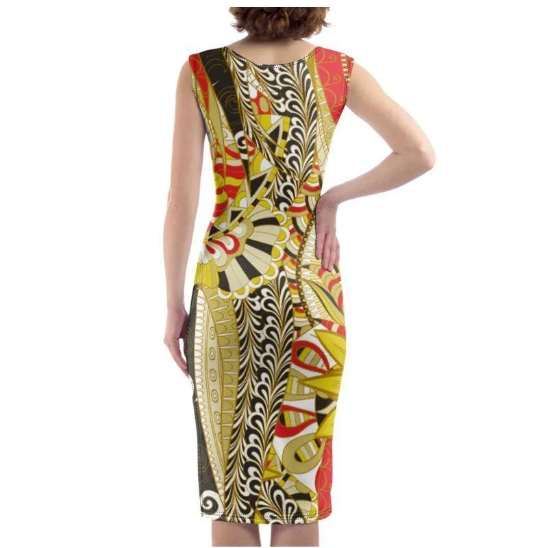 Merina Bodycon Split Leg Midi Dress