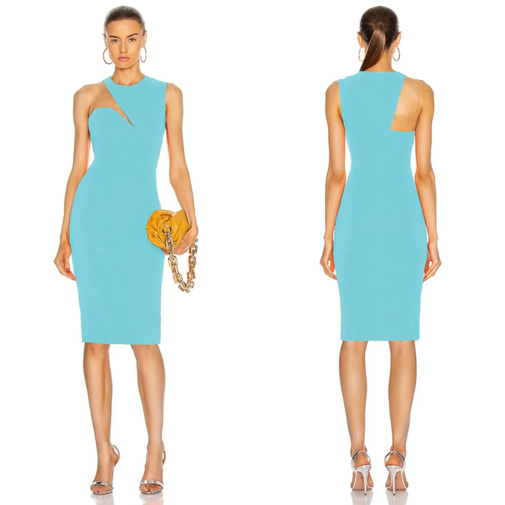 Mesh Cutout Bodycon Dress