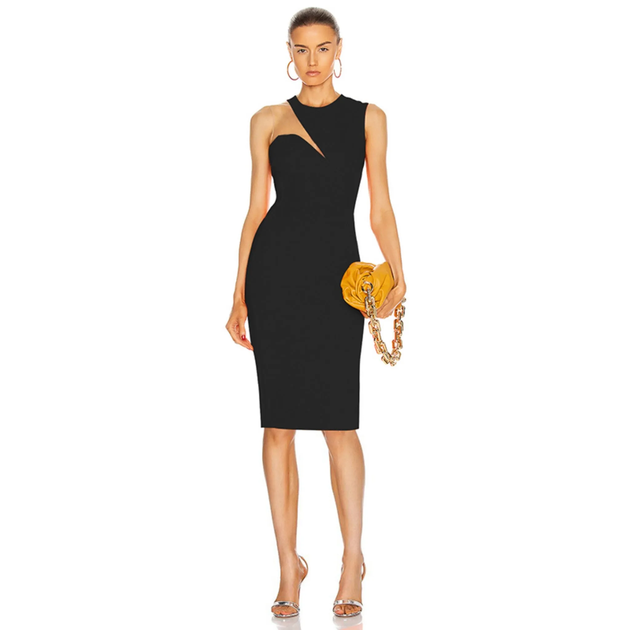 Mesh Cutout Bodycon Dress