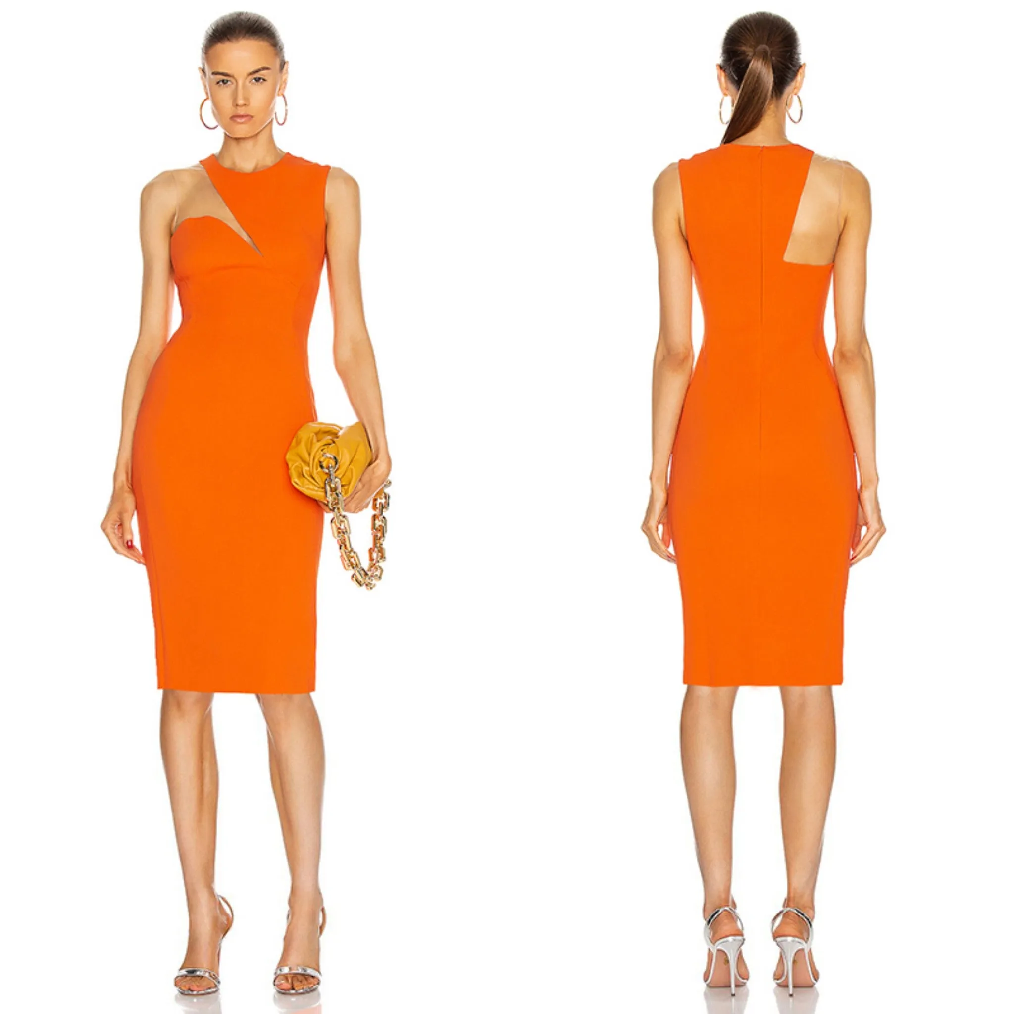 Mesh Cutout Bodycon Dress