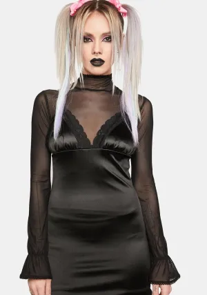 Met Her At Midnight Satin Dress Set