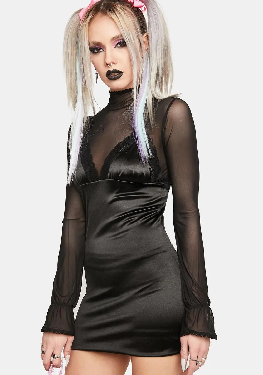 Met Her At Midnight Satin Dress Set