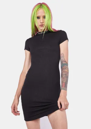 Metropolis Flirt Ribbed Mini Dress