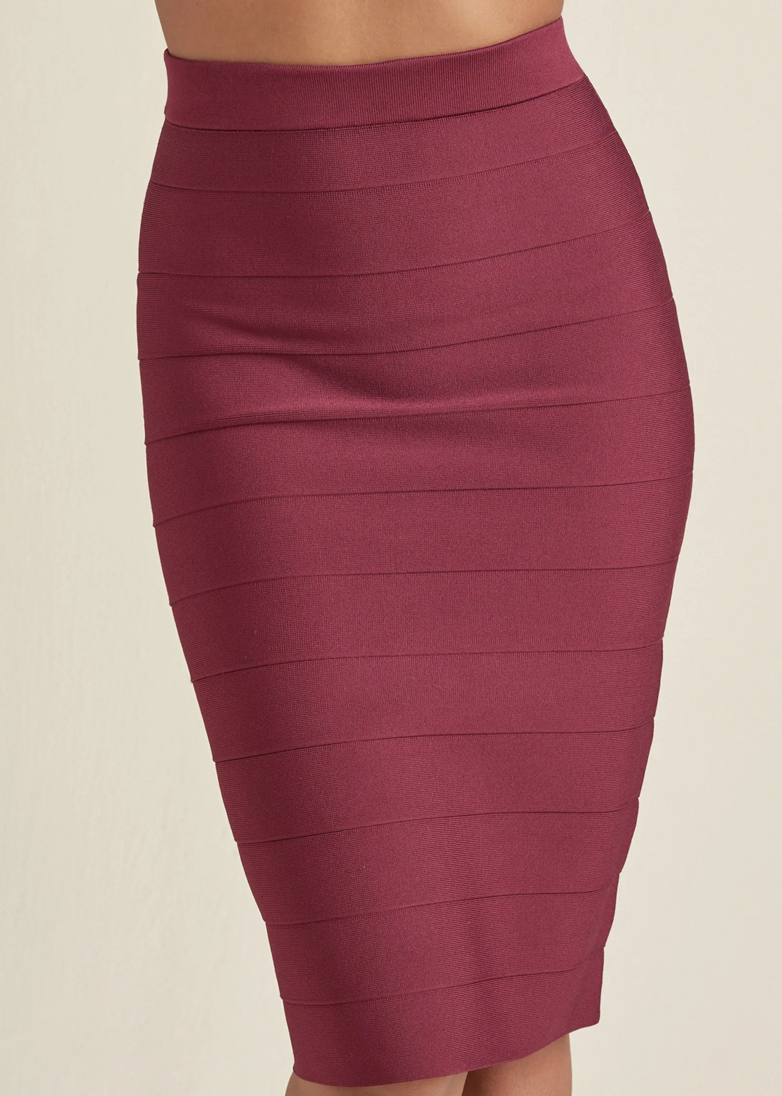 Midi Bandage Skirt - Wine
