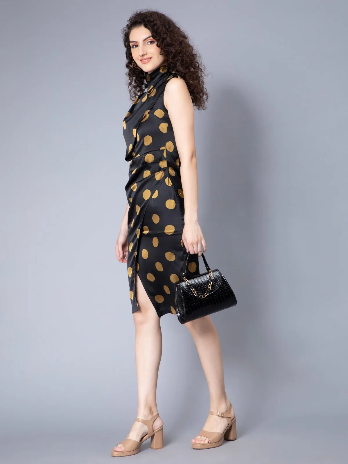 Midnight Breeze Sleeveless Slit Dress