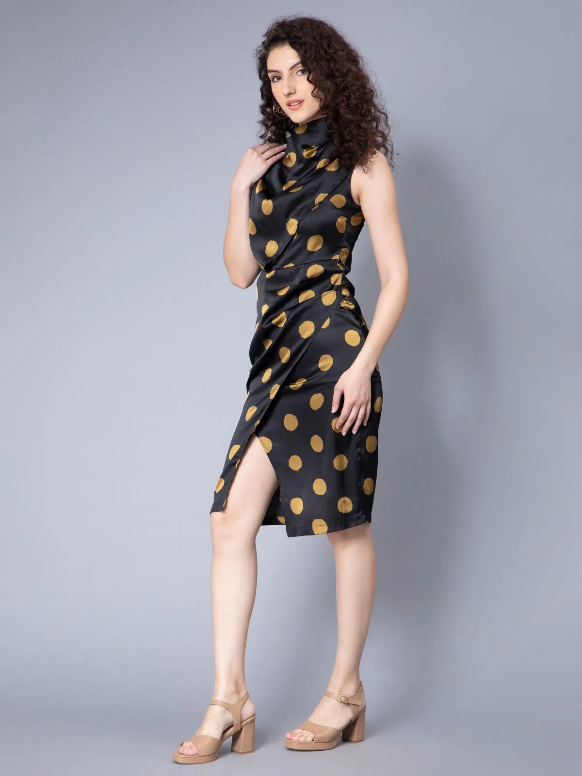 Midnight Breeze Sleeveless Slit Dress