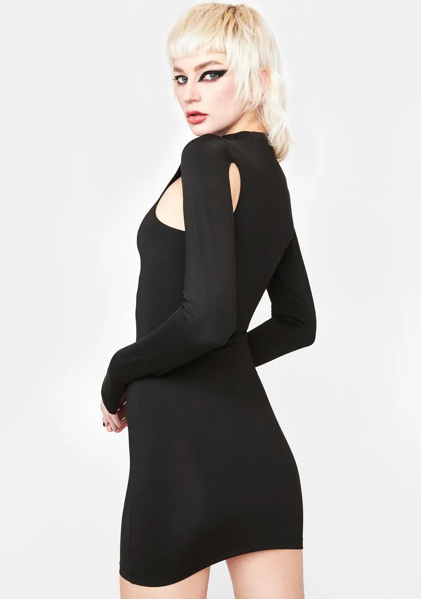 Midnight Steel Town Girl Bodycon Dress