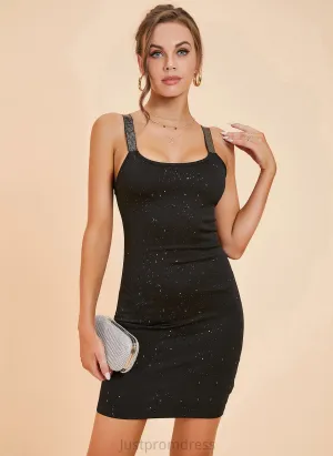 Mini Sexy Square Tori Blends Bodycon Club Dresses Cotton Sleeveless Neck Dresses