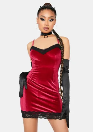 Miss Independent Velvet Bodycon Dress