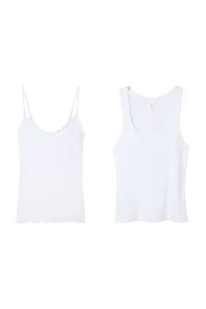 Multi Tank Top Set of Two White