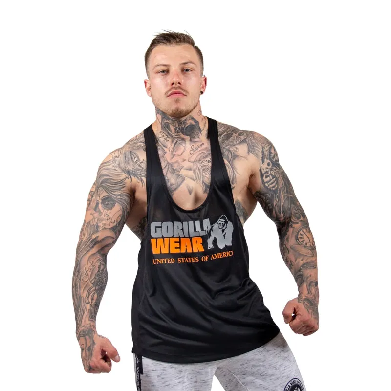 Nashville Tank Top -Black/NeonOrange