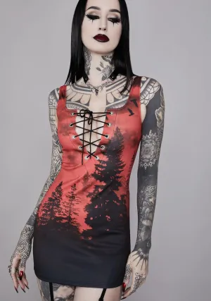 Nature's Terror Lace-Up Dress