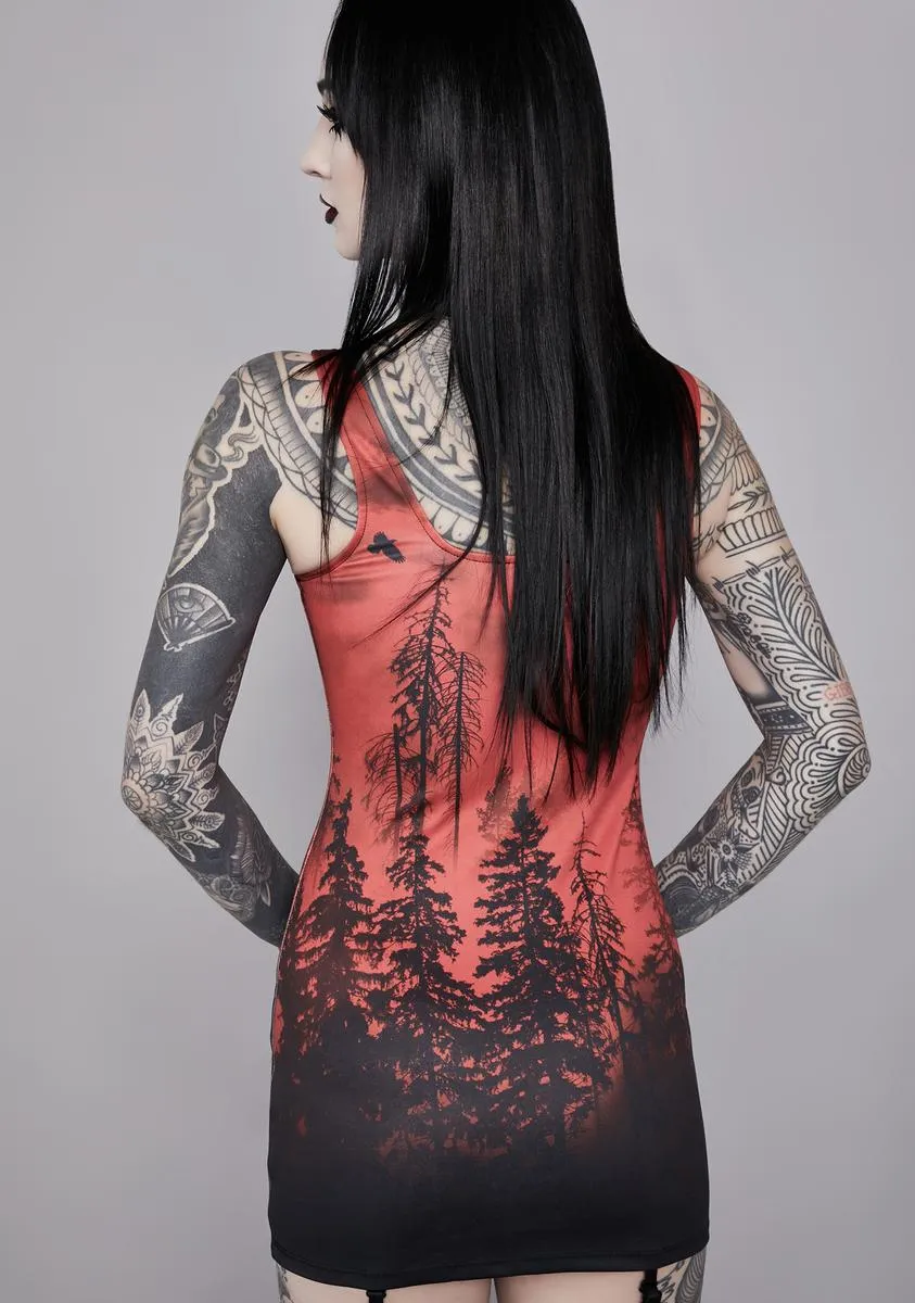 Nature's Terror Lace-Up Dress