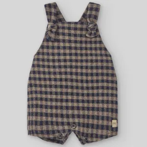 Navy Blue Check Overall Bubble