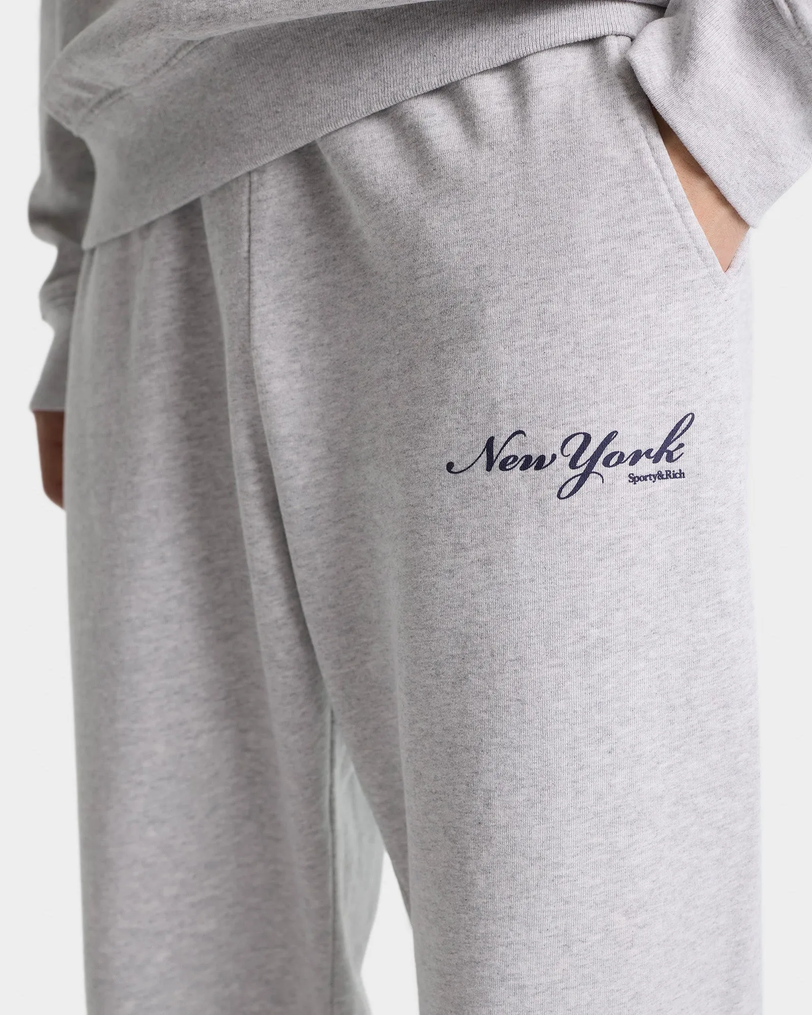New York Sweatpant - Heather Gray/Navy