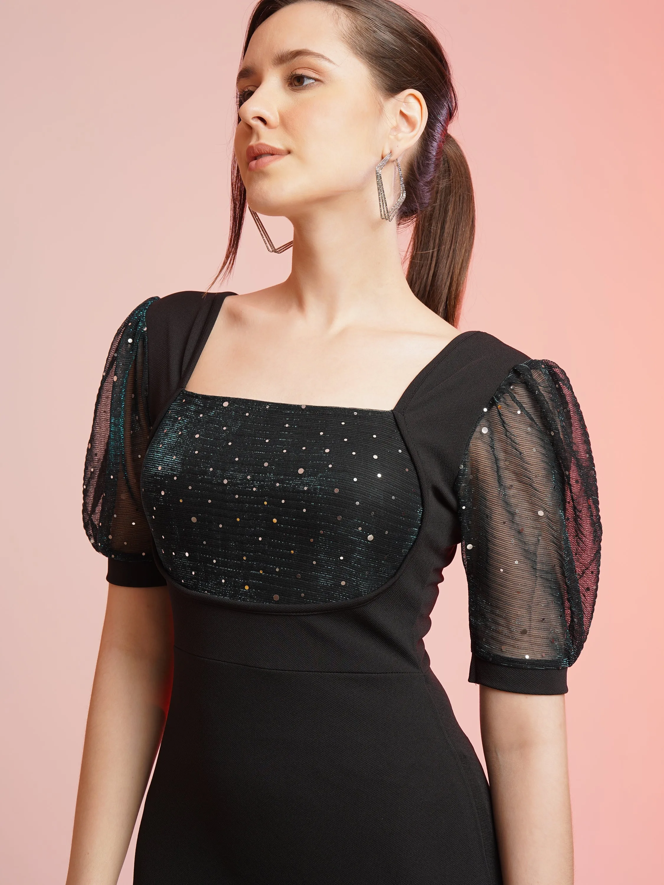 Noir Allure Bodycon Dress
