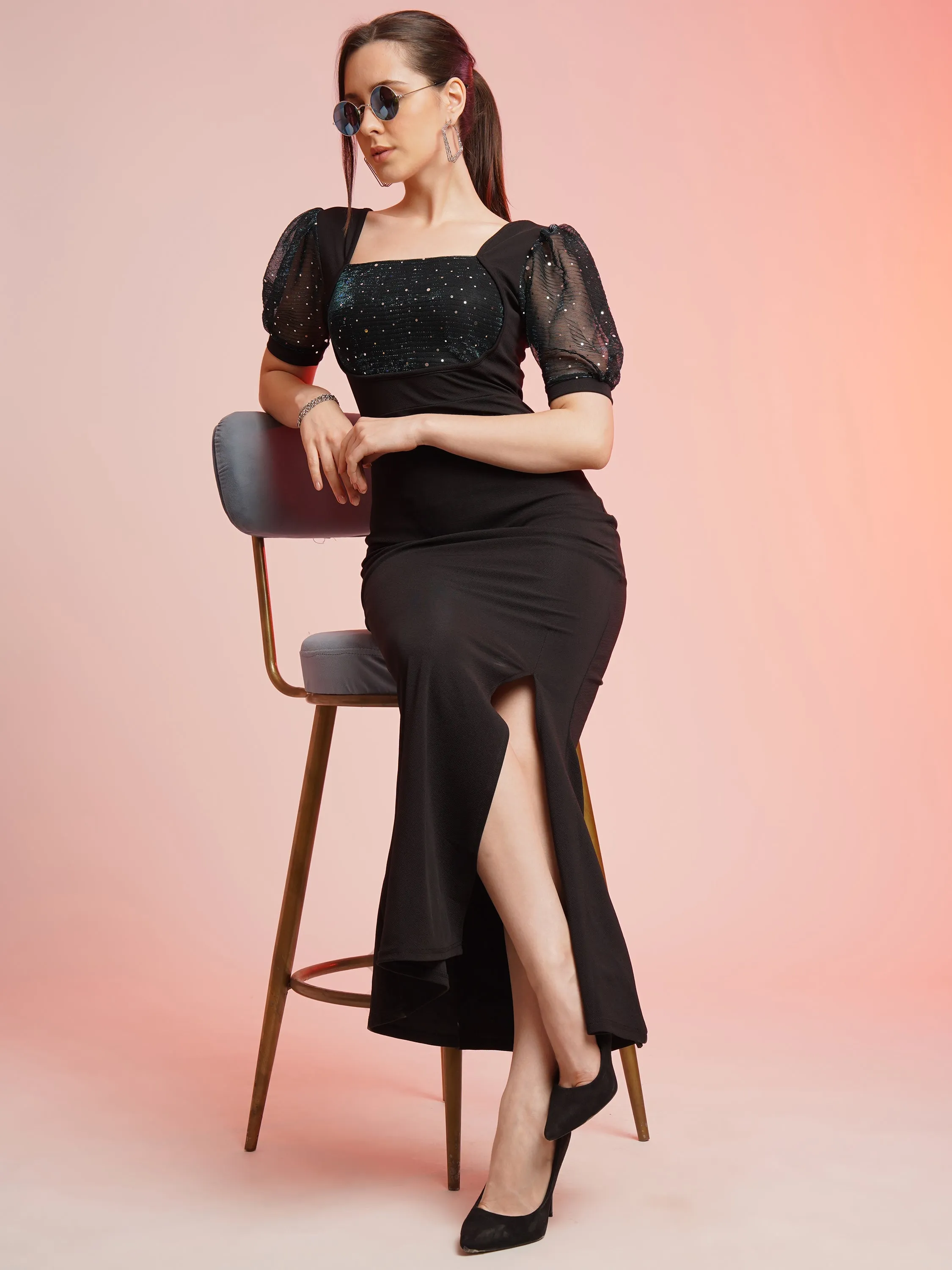 Noir Allure Bodycon Dress