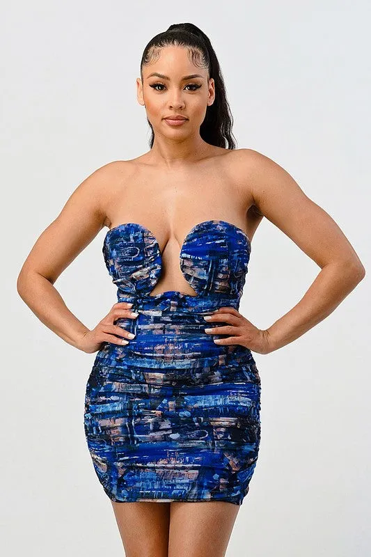 OCEAN DEEP BODYCON DRESS