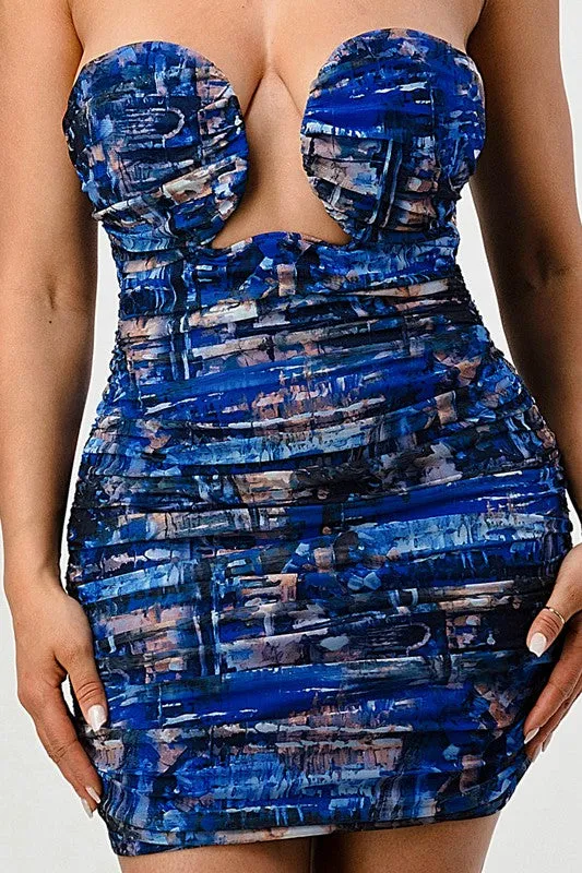 OCEAN DEEP BODYCON DRESS
