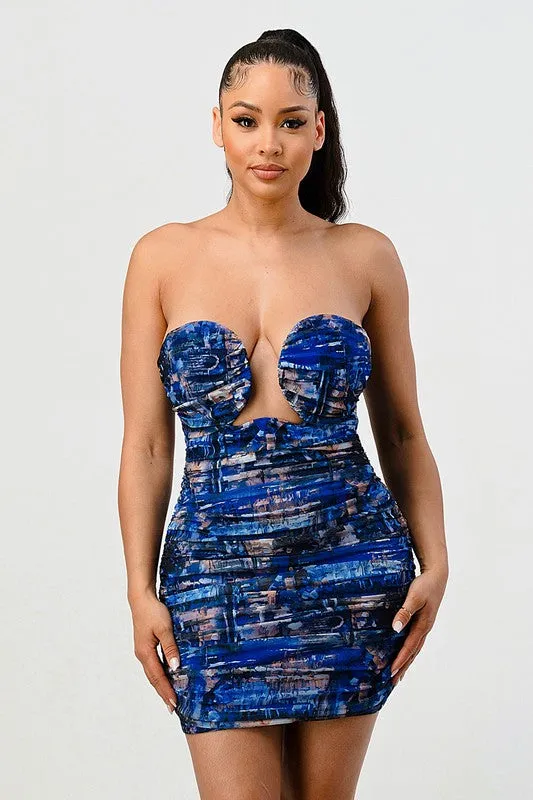 OCEAN DEEP BODYCON DRESS