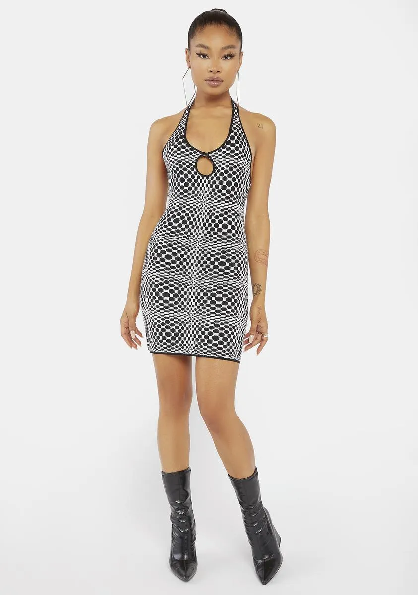 Optic Monochrome Square Kezina Dress