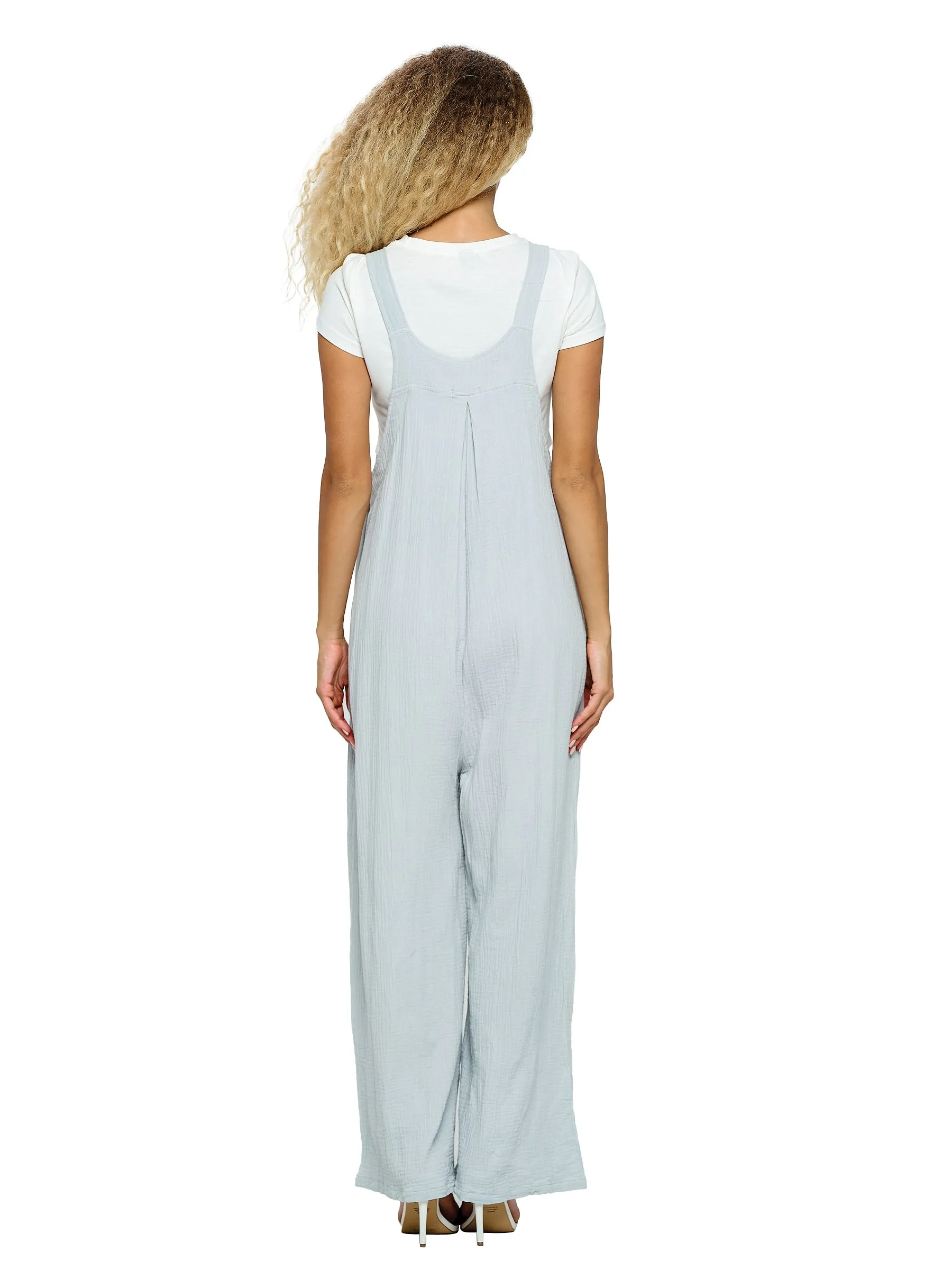 Overall Boho Casual Crinkle Cotton