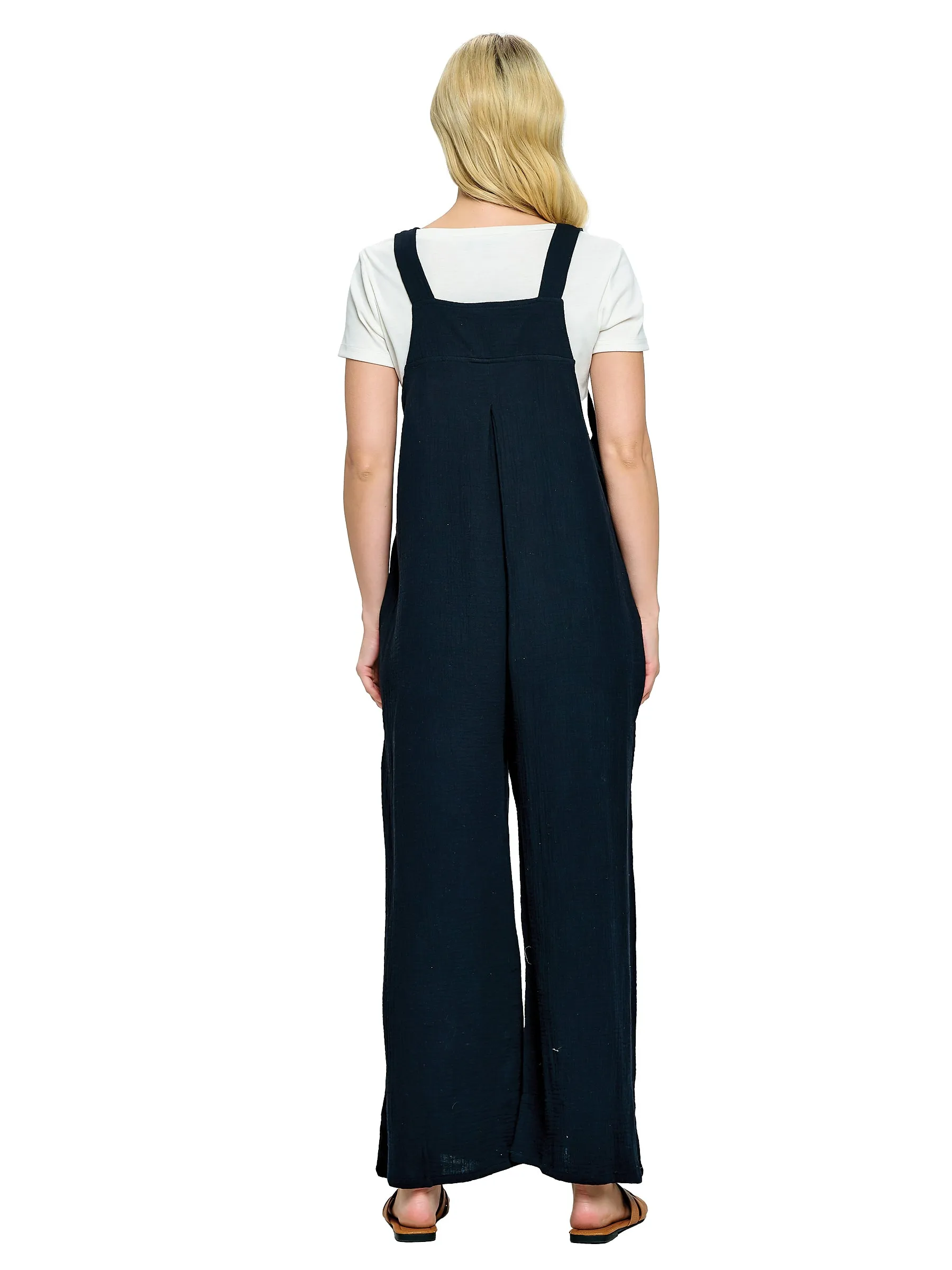 Overall Boho Casual Crinkle Cotton