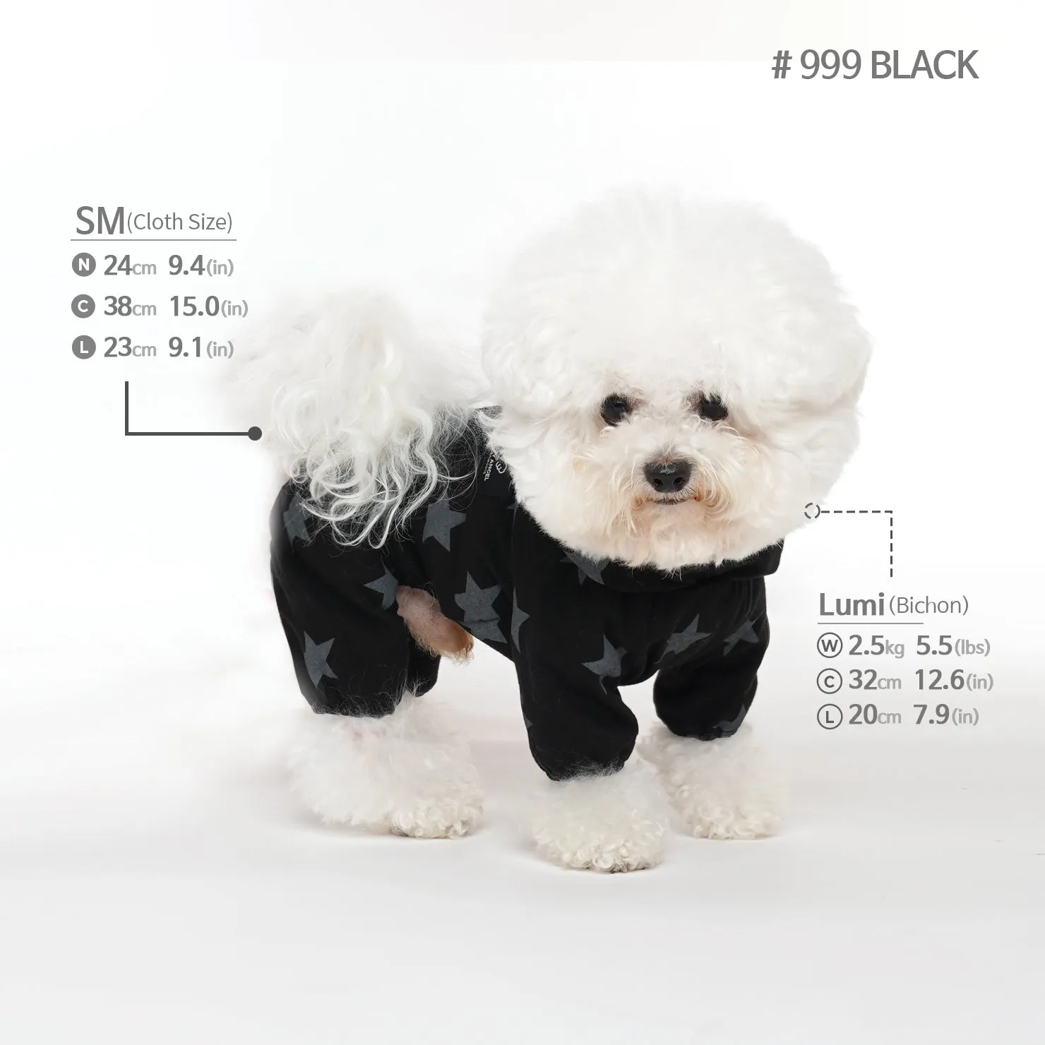 [PA-OR131] PUPPYANGEL Star Single Coverall (For Unisex) ( S ~ XL )